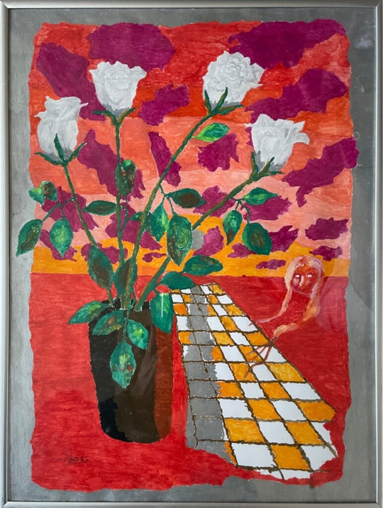 Hvide roser, 2018, akvarel, 30x40, 1200,00